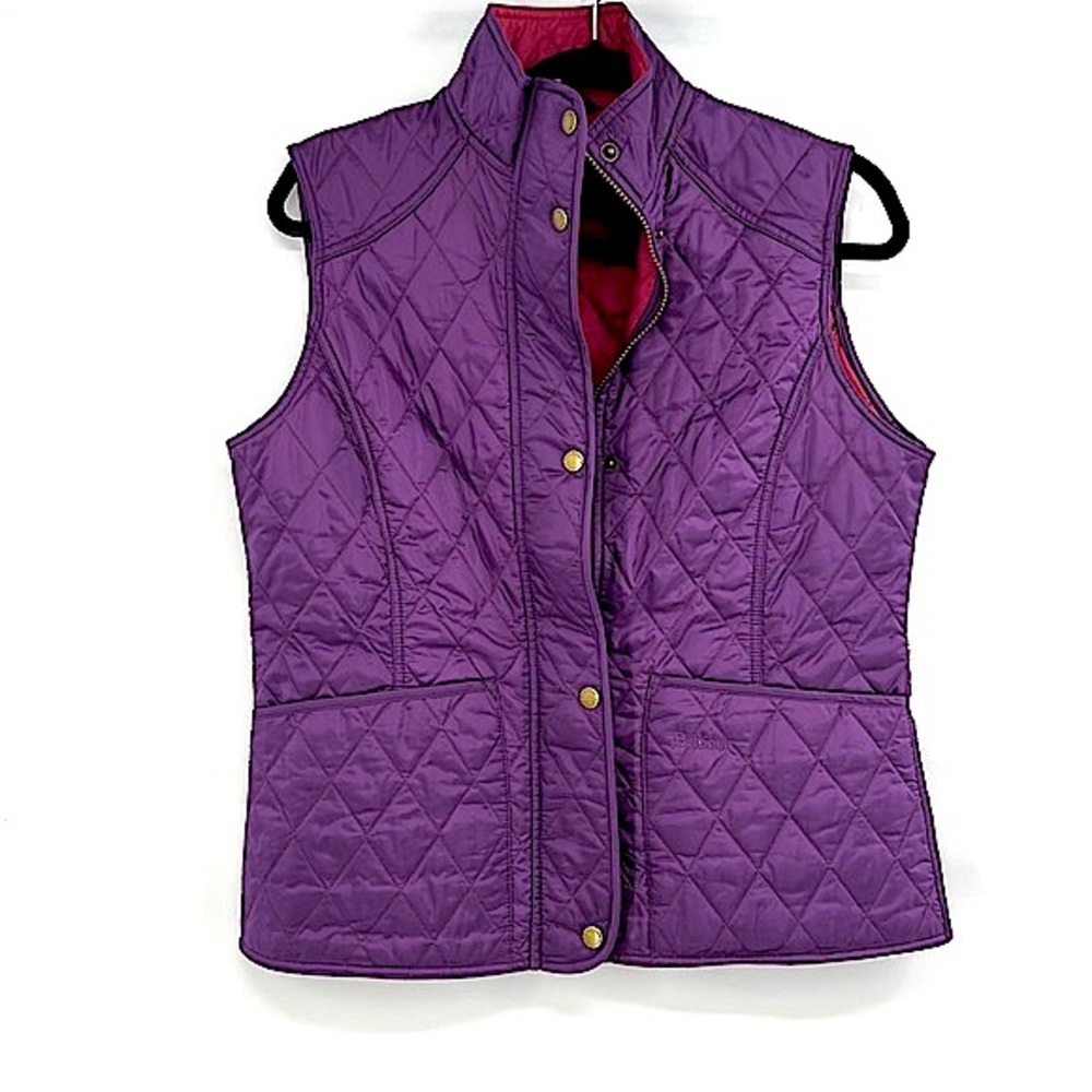 Barbour Purple Quilted Vest